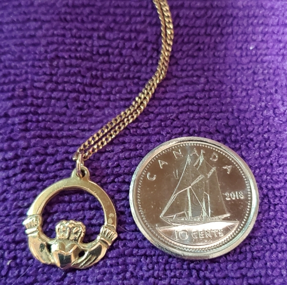 10k gold pendant & necklace - Picture 4 of 7